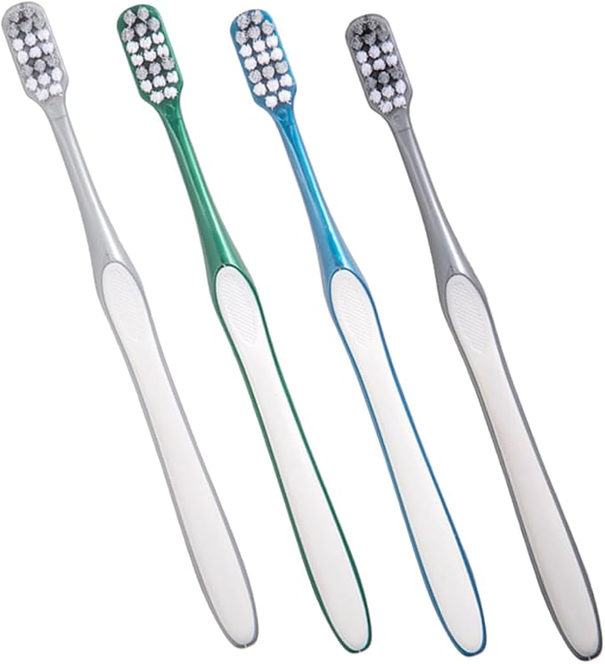 KOMBIUDA 4 Pièces Brosse à Dents Manuel Titulaire Dentifrice Pliable Stylo à Dents Brosses à Dents Portable Kit De Dents Pliant Brosse De Nettoyage Voyager Léger Grosse Dent De Tête Pp