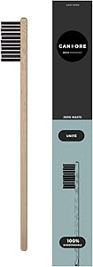CANDORE - Brosse à Dents en Bambou avec Brins infusés au Charbon - Souple - Manche fabriqué à partir de bambou Biodégradable, 100% naturel - Améliore la Santé Bucco-Dentaire