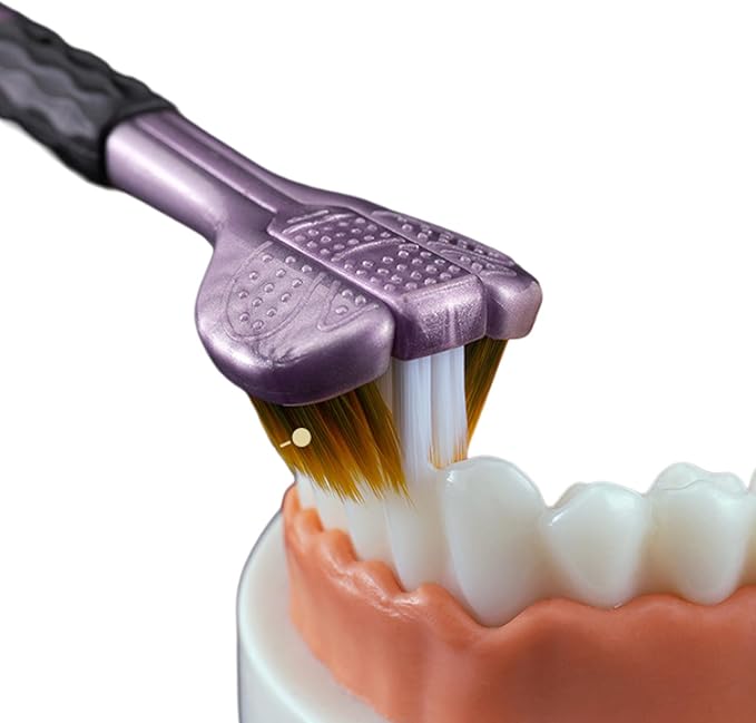 Brosse à dents à trois côtés | Brosse à dents auti-sm à 3 côtés | Brosse à dents à 3 poils | Brosse à dents manuelle sensorielle antidérapante | Brosse à dents de voyage | Nettoyage de chaque dent