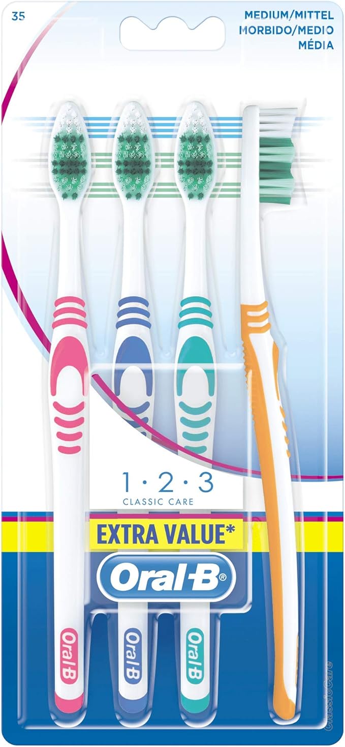 Oral-B 4-Pack - brosse à dents manuelle medium x4