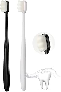 2 brosses à dents extra douces manuelle en micro fourrure pour gencives fragiles Brosse à dents manuelle pour adultes pour dents gencives récession orale des Gencives Sensibles