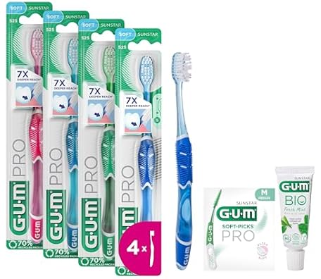 Brosse à dents électrique GUM Playbrush JUNIOR 6+ | app de jeux interactive | 2 modes de brossage | brins extra-souples | autonomie de 8 semaines | 1x brosse à dents | 2 petites têtes de brosse |Bleu