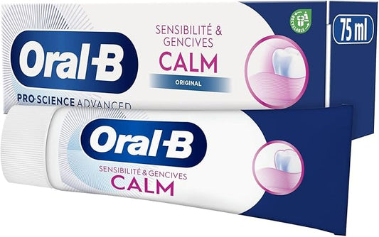Oral-B Dentifrice Pro-Science Advanced Sensibilité Et Gencives Calm, Pour Protéger Des Dents Sensibles Et Apaiser Les Gencives, Cree Une Barrière De Protection Dentaire, Arôme Doux, 75ml